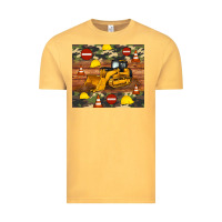 Vintage Mustard bulldozer camouflage tumbler Vintage Tee - Artiststas