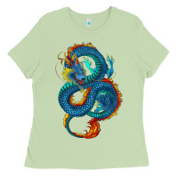 Matcha blue dragon Ladies Tee - RanaPortraitStore