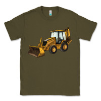 Army Green Backhoe Loader Truck Classic Tee - LillyAllenDesigns