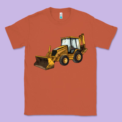 Backhoe Loader Truck Classic Tee Designed By Lillyallendesigns