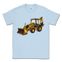 Dusty Blue Backhoe Loader Truck Classic Tee - LillyAllenDesigns
