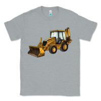 Heather Grey Backhoe Loader Truck Classic Tee - LillyAllenDesigns