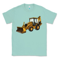 Seafoam Backhoe Loader Truck Classic Tee - LillyAllenDesigns