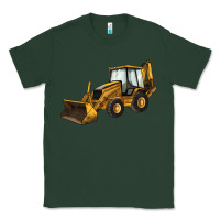 Sports Green Backhoe Loader Truck Classic Tee - LillyAllenDesigns