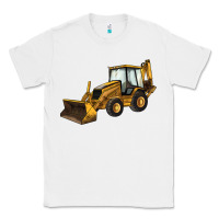 White Backhoe Loader Truck Classic Tee - LillyAllenDesigns