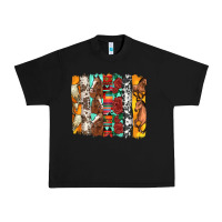 Western Horses Roses And Bullskulls Wıth Cowhide Amd Serape Brushstro Urban Heavy Tee | Teevron
