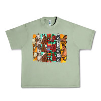 Oil Green western horses roses and bullskulls wıth cowhide amd serape brushstro Urban Heavy Tee - Artiststas