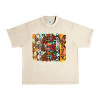 Sandshell western horses roses and bullskulls wıth cowhide amd serape brushstro Urban Heavy Tee - Artiststas