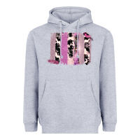 Heather Grey Purple Glitter Cowhide Pattern Brushstrokes Heavyweight Hoodie - Bettercallsaul