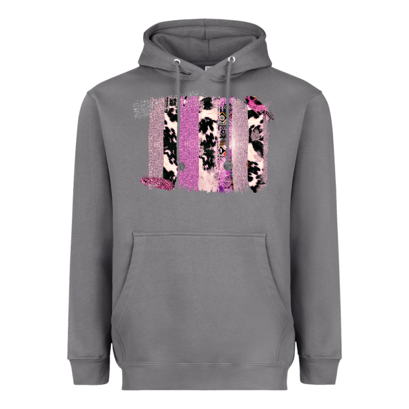 Purple Glitter Cowhide Pattern Brushstrokes Heavyweight Hoodie by Bettercallsaul | Teevron