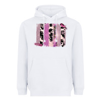 White Purple Glitter Cowhide Pattern Brushstrokes Heavyweight Hoodie - Bettercallsaul