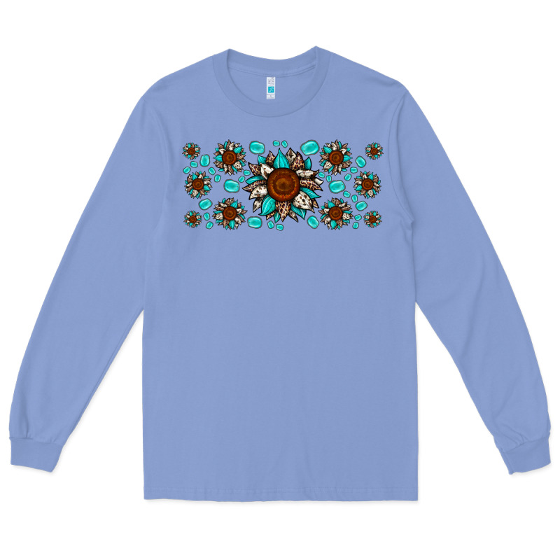 Cowhide Leopard Sunflower Gemstone Long Sleeve Tee by JahusDesignShop | Teevron