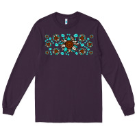 Plum cowhide leopard sunflower gemstone Long Sleeve Tee - JahusDesignShop