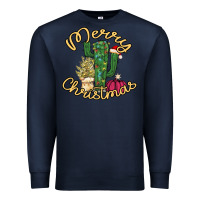 Navy Merry Christmas Cactus Premium Sweatshirt - Bettercallsaul