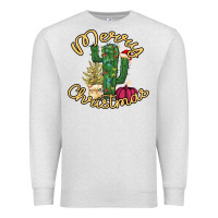 Oatmeal Heather Merry Christmas Cactus Premium Sweatshirt - Bettercallsaul