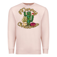 Pale Pink Merry Christmas Cactus Premium Sweatshirt - Bettercallsaul