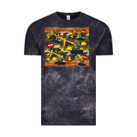 Cloud Black excavator camouflage Vintage Tee - Artiststas