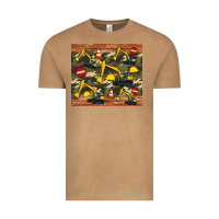 Vintage Camel excavator camouflage Vintage Tee - Artiststas