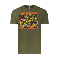 Vintage Olive excavator camouflage Vintage Tee - Artiststas