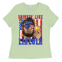 Matcha drinking like lincoln Ladies Tee - texasbilliewilder