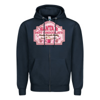 Navy santas hot chocolate Zipper Hoodie - MaliasSmallBusiness