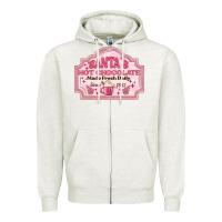 Oatmeal Heather santas hot chocolate Zipper Hoodie - MaliasSmallBusiness