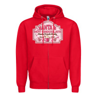 Red santas hot chocolate Zipper Hoodie - MaliasSmallBusiness