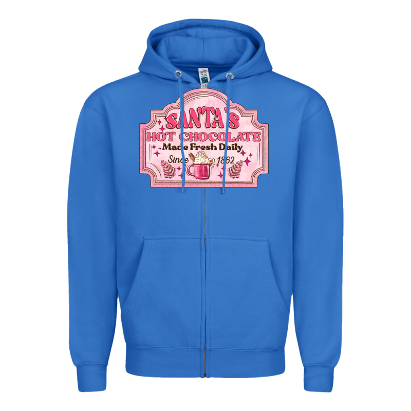 Santas Hot Chocolate Zipper Hoodie by MaliasSmallBusiness | Teevron