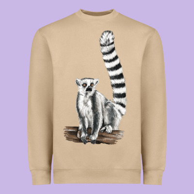 Ringtail Cat Heavyweight Sweatshirt Designed By Lillyallendesigns