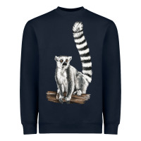 Navy Ringtail Cat Heavyweight Sweatshirt - LillyAllenDesigns