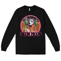 Black neon moon Long Sleeve Tee - MaliasSmallBusiness