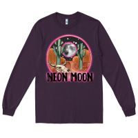 Plum neon moon Long Sleeve Tee - MaliasSmallBusiness
