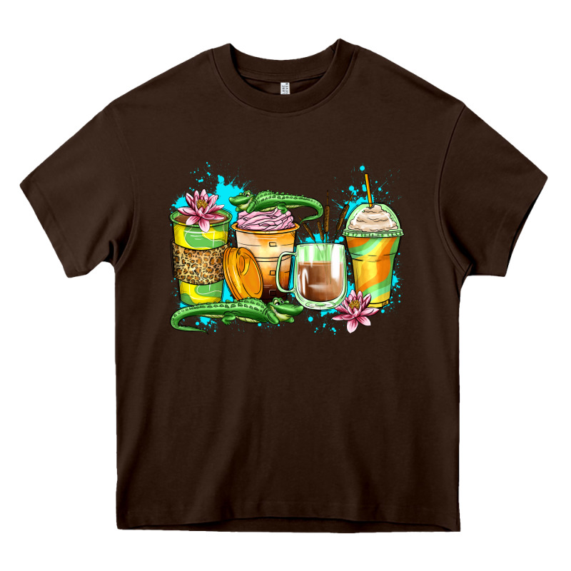 Alligator Coffee Cups Heavy Core Tee by Zillion Design Studio | Teevron