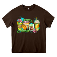 Chocolate Brown alligator coffee cups Heavy Core Tee - Zillion Design Studio