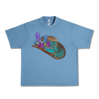 Pebble Blue cowboy hat Urban Heavy Tee - AdoDesignShop