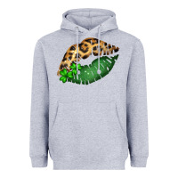 Heather Grey St. Patricks Day Leopard Lips Heavyweight Hoodie - Bettercallsaul