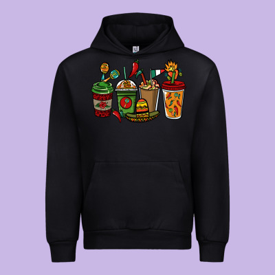 Mexican Coffee Cups Mexico Urban Hoodie Designed By Howdyjamesfarm