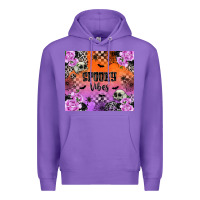 Purple Spooky Vibes Premium Hoodie - texasbilliewilder