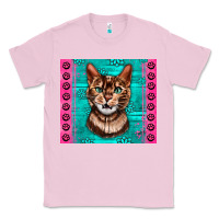 Bubblegum Pink Western Bengal Cat Classic Tee - LillyAllenDesigns