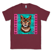 Burgundy Western Bengal Cat Classic Tee - LillyAllenDesigns