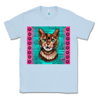 Dusty Blue Western Bengal Cat Classic Tee - LillyAllenDesigns