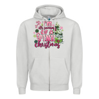 Dove Grey im dreaming of a pink christmas Zipper Hoodie - MaliasSmallBusiness