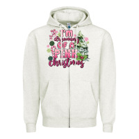 Oatmeal Heather im dreaming of a pink christmas Zipper Hoodie - MaliasSmallBusiness