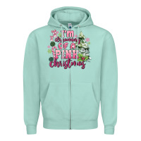 Seafoam im dreaming of a pink christmas Zipper Hoodie - MaliasSmallBusiness