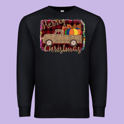 Merry Christmas Truck Premium Sweatshirt Designed By Bettercallsaul