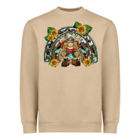 Mushroom western gnome sunflowers rainbow Heavyweight Sweatshirt - BarkalooDesign