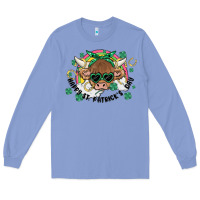Colony Blue st. patrick's day highland cow Long Sleeve Tee - MaliasSmallBusiness