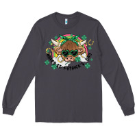 Smoke st. patrick's day highland cow Long Sleeve Tee - MaliasSmallBusiness