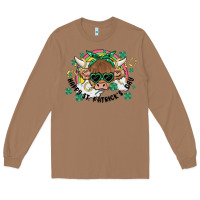 Toasted Coconut st. patrick's day highland cow Long Sleeve Tee - MaliasSmallBusiness