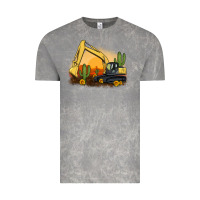 Excavator Cactus Sunflower Sunset Vintage Tee | Teevron
